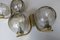 Brass & Glass Double Wall Lights, 1970s, Set of 2 6