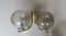 Brass & Glass Double Wall Lights, 1970s, Set of 2, Image 11