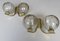 Brass & Glass Double Wall Lights, 1970s, Set of 2, Image 8