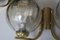 Brass & Glass Double Wall Lights, 1970s, Set of 2 10