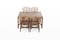 Table de Salle à Manger en Rotin et Bambou et 4 Chaises de Salle à Manger, 1970s, Set de 5 2