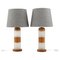 Teak & Glass Table Lamps from Orrefors, Sweden, 1960s, Set of 2 1