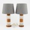 Teak & Glass Table Lamps from Orrefors, Sweden, 1960s, Set of 2 2