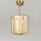 Lámpara colgante de vidrio y latón al estilo de James Mont, EE. UU., Años 60, Imagen 4