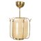 Suspension Light in Glass and Brass in the style of James Mont, USA, 1960s 1