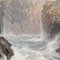Charles Sim Mottram, Rocky Cliff, Cornish Seascape, 1885, huile sur toile, encadré 6