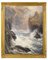 Charles Sim Mottram, Rocky Cliff, Cornish Seascape, 1885, Oil on Canvas, Framed 1