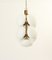 Brass and Opaline Sputnik Chandelier from Kaiser, Germany, 1950s 4