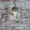 Vintage European Clear Glass and Brass Top Pendant Light, Image 3