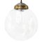 Vintage European Clear Glass and Brass Top Pendant Light, Image 4