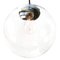 Vintage European Clear Glass and Brass Top Pendant Light 2