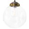 Vintage European Clear Glass and Brass Top Pendant Light, Image 6