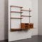 Danish Two-Bay Wall Unit in Teak with Secretary by Kai Kristiansen for Fm Mobler, 1960s 7