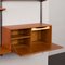 Danish Two-Bay Wall Unit in Teak with Secretary by Kai Kristiansen for Fm Mobler, 1960s 8