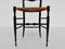 Campanino Chairs in Black Lacquer and Straw by Gaetano Descalzi for Chiavari, Italy, 1950, Set of 4 10
