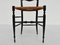 Campanino Chairs in Black Lacquer and Straw by Gaetano Descalzi for Chiavari, Italy, 1950, Set of 4, Image 10