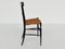 Campanino Chairs in Black Lacquer and Straw by Gaetano Descalzi for Chiavari, Italy, 1950, Set of 4, Image 5