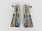 Multicolored Enameled Torino Metal Handles by Paolo De Poli, Italy, 1950, Set of 2 1