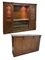 Bar Room with Wall Furniture with Showcases and Lights and Furniture Bar with Marble Countertop, Set of 2 1