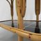 Bamboo Serving Trolley on Castors, 1950s 5