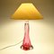 Mid-Century Cranberry Glass Table Lamp from Val Saint Lambert 2