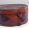 Art Deco Handmade Round Leather Collar Box, 1930s 7