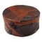 Art Deco Handmade Round Leather Collar Box, 1930s, Image 1