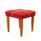 Mid-Century Upholstered Stool from Uluv, Former, Czechoslovakia, 1960s 1