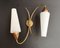 Vintage Single Wall Sconce with Two Shades, France, Image 2