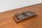 Mid-Century Danish Teak Tray from Artiform with Cabaret Glass Trays from Holmegaard, 1960s, Set of 3, Image 3