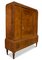 Large Rosewood Three Door Fitted Salon Cabinet with Geometrically Veneered Fronts Raised on Turned Tapering Legs, 1920s 5