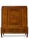 Large Rosewood Three Door Fitted Salon Cabinet with Geometrically Veneered Fronts Raised on Turned Tapering Legs, 1920s 1