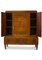Large Rosewood Three Door Fitted Salon Cabinet with Geometrically Veneered Fronts Raised on Turned Tapering Legs, 1920s 3