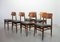 Danish Teak Dining Chairs with Black Leatherette Seats, Denmark, 1960s, Set of 6 4