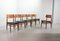 Chaises de Salle à Manger en Teck avec Assises en Similicuir Noir, Danemark, 1960s, Set de 6 5