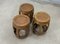 Vintage Oriental Hard Wood Stools, 1960s, Set of 3, Image 4