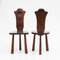 European Folk Art Basque Tripod Chairs 1950s, Set of 2 9