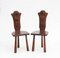 European Folk Art Basque Tripod Chairs 1950s, Set of 2 13