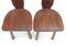 European Folk Art Basque Tripod Chairs 1950s, Set of 2 5