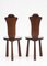 European Folk Art Basque Tripod Chairs 1950s, Set of 2 7