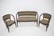 Secession Sofa and Armchairs by Gustav Siegel for J.J.Kohn, 1980, Set of 3, Image 2