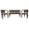 Secession Sofa and Armchairs by Gustav Siegel for J.J.Kohn, 1980, Set of 3, Image 1