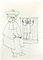 Mino Maccari, Uomo in gabbia, Disegno a inchiostro, anni '60, Immagine 1