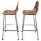 Italian Bar Stools in Bamboo and Rattan with Metal Legs, 1968, Set of 2, Image 1