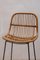 Italian Bar Stools in Bamboo and Rattan with Metal Legs, 1968, Set of 2 2