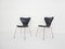 Model 3107 Dining Chairs by Arne Jacobsen for Fritz Hansen, 1955, Set of 2, Image 2