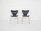 Chaises de Salle à Manger Modèle 3107 par Arne Jacobsen pour Fritz Hansen, 1955, Set de 2 1
