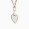 Modern 18 Karat Yellow Gold Heart Pendant with Pearl, Image 6