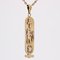 Modern 18 Karat Yellow and Rose Gold Egyptian Cartouche Pendant, Image 5