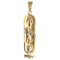 Modern 18 Karat Yellow and Rose Gold Egyptian Cartouche Pendant 1